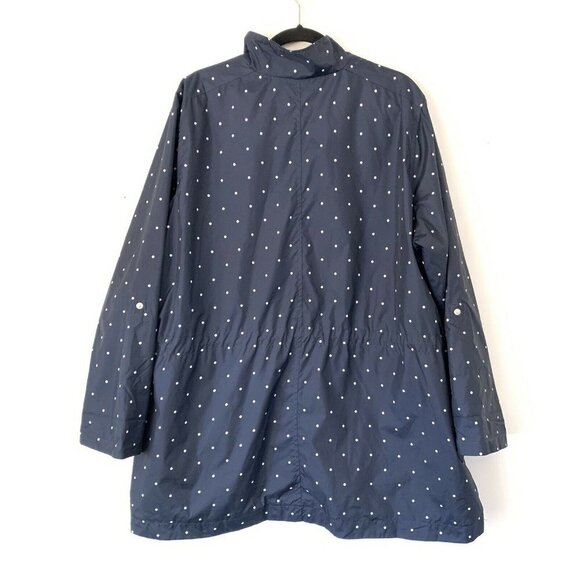 Laura Scott 2X Polka Dot Anorak Windbreaker Jacket - Picture 5 of 6
